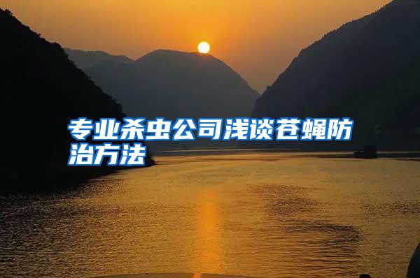 專業(yè)殺蟲公司淺談蒼蠅防治方法