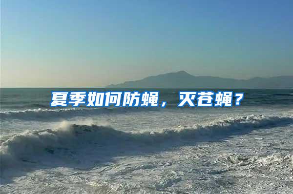 夏季如何防蠅，滅蒼蠅？