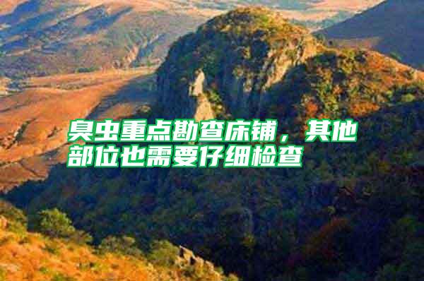 臭蟲重點(diǎn)勘查床鋪，其他部位也需要仔細(xì)檢查