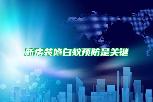 新房裝修白蟻預防是關鍵
