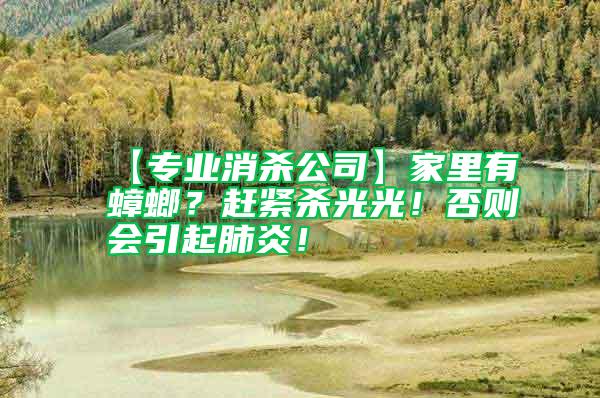 【專業(yè)消殺公司】家里有蟑螂?趕緊殺光光!否則會(huì)引起肺炎!