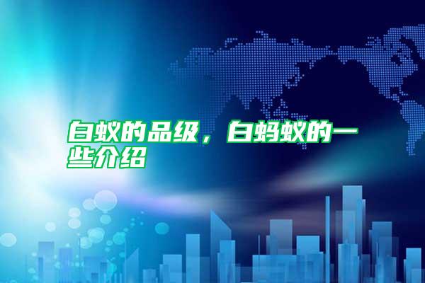 白蟻的品級(jí),白螞蟻的一些介紹