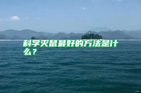 科學(xué)滅鼠最好的方法是什么？