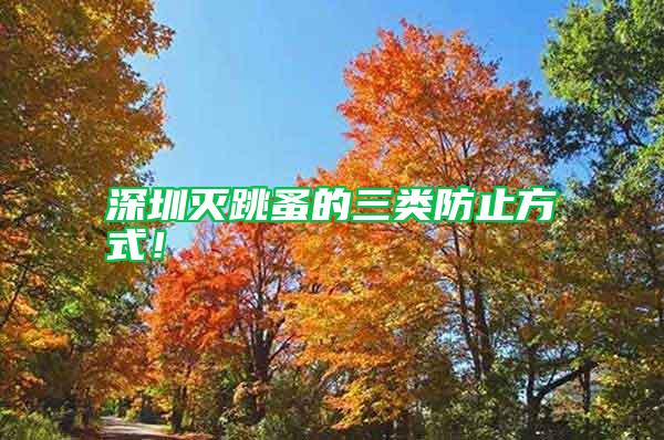 深圳滅跳蚤的三類防止方式!