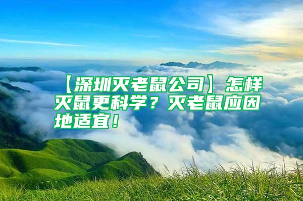 【深圳滅老鼠公司】怎樣滅鼠更科學？滅老鼠應因地適宜！