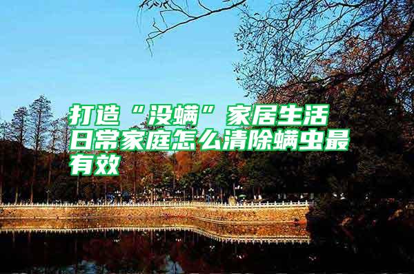 打造“沒(méi)螨”家居生活 日常家庭怎么清除螨蟲(chóng)最有效