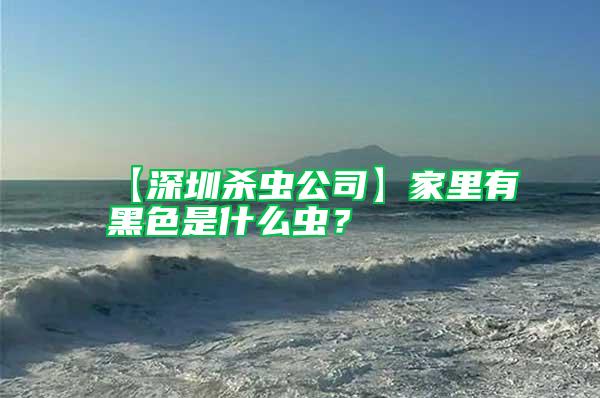 【深圳殺蟲公司】家里有黑色是什么蟲?