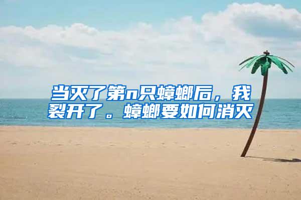 當(dāng)滅了第n只蟑螂后，我裂開了。蟑螂要如何消滅