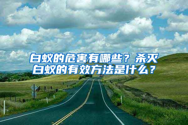 白蟻的危害有哪些?殺滅白蟻的有效方法是什么?