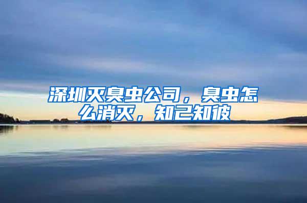 深圳滅臭蟲公司，臭蟲怎么消滅，知己知彼