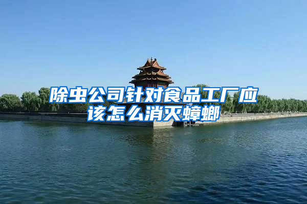 除蟲公司針對食品工廠應該怎么消滅蟑螂